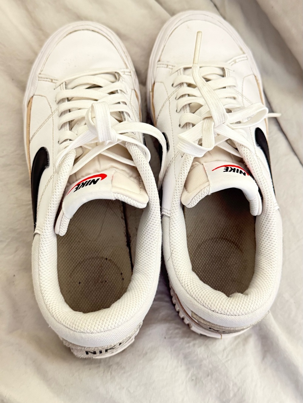 Nike Court Legacy Lift White Black Women Casual Platform Shoes Size 8.5 - Picture 6 of 8